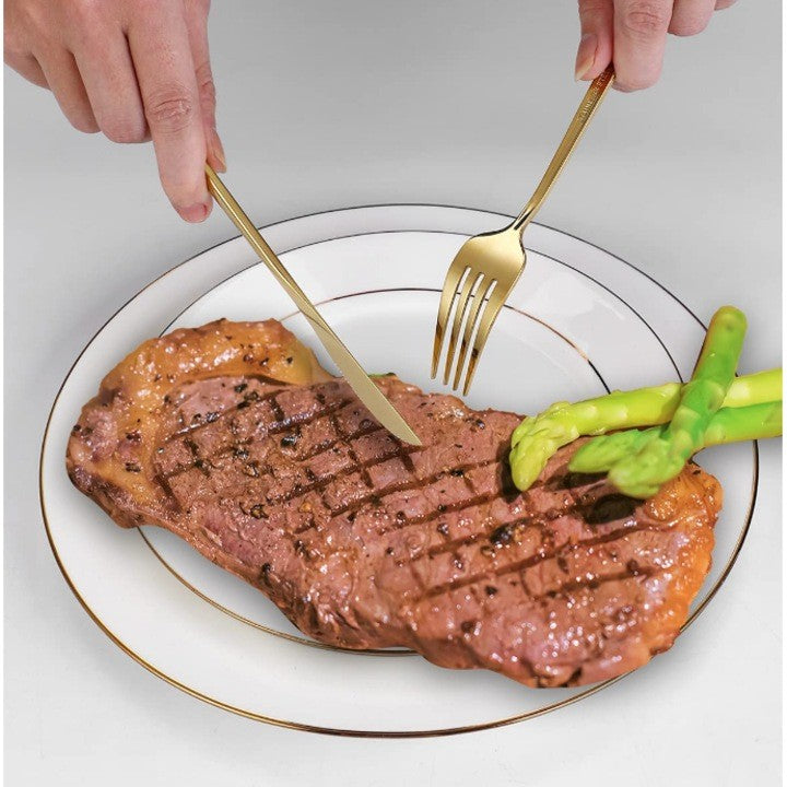 Set de tacamuri AT PERFORMANCE®,moderne 24 de piese, Full Gold, 13-21 cm.